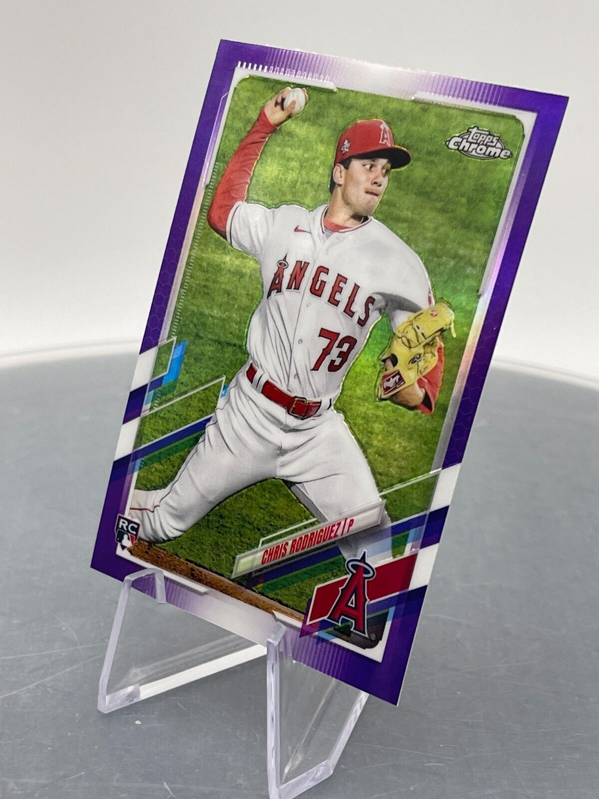 2021 Topps Chrome Update USC88 Chris Rodriguez Rookie Angels Purple Refractor