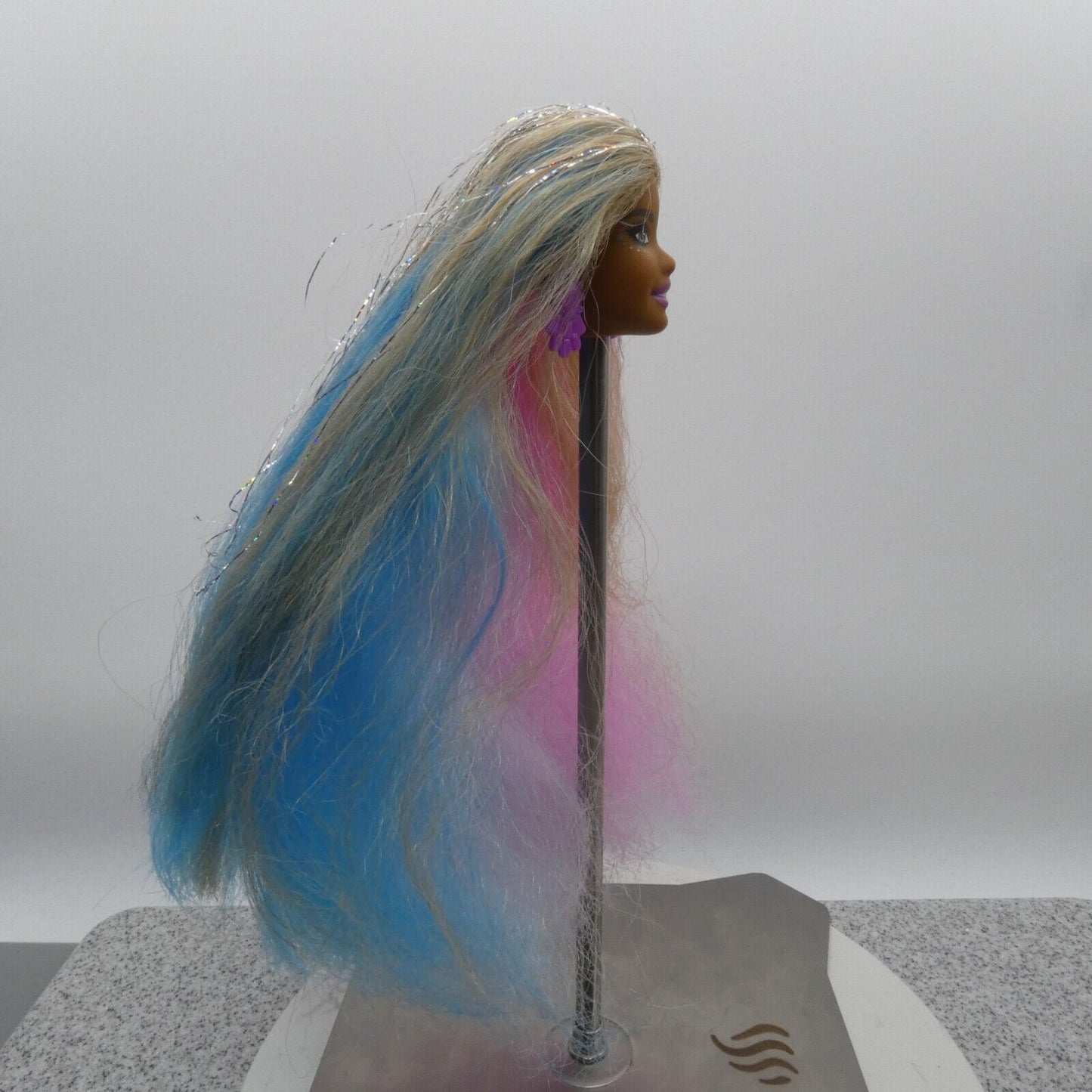 Barbie Fantasy Hair Doll Head Carnaval Face AA Pink Blue Blonde Hair 2020 GHN05