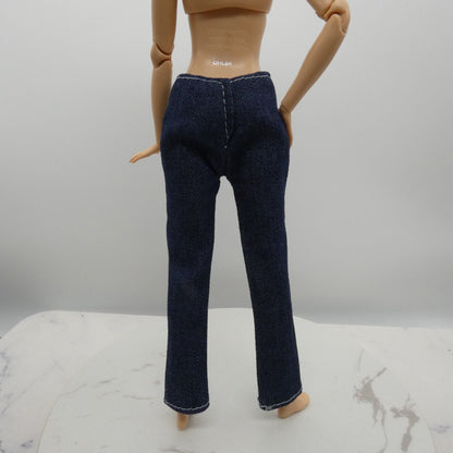 Barbie Doll Size Jeans Dark Wash Blue Pants Straight Leg Mom Fit Made To Move