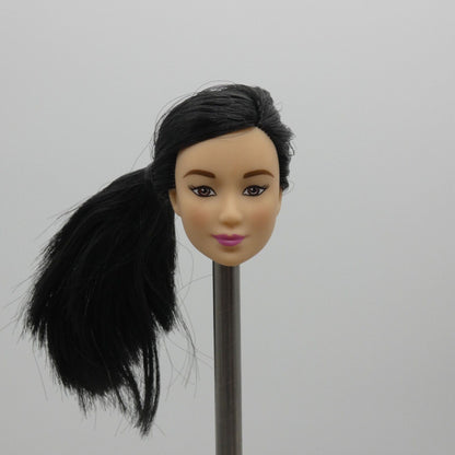 Barbie Yoga MTM June Face Doll Head Light Skin Made To Move Purple Top DHL84