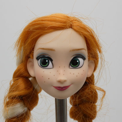 Disney Frozen Anna Doll Head Red White Hair Green Eyes Freckles Hasbro