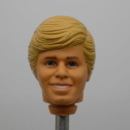 Barbie Tropical Ken Doll Head Only 1986 Blonde Molded Hair Malaysia Mattel 1020