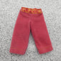 Barbie Doll Size Pants Cranberry Red Knee Length Corduroy Like Fits Fashionistas