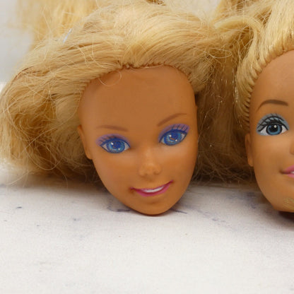 Barbie Doll Head Lot of 3 Heads SuperStar Blonde 80s 90s Medium Light Tan JY6