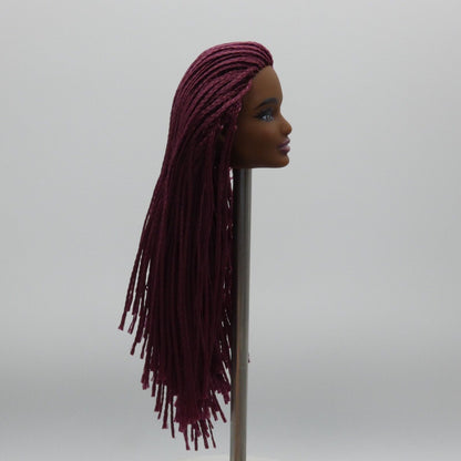 Barbie Fashionistas 186 Doll Head June Face Sculpt AA Micro Braids 2022 HBV18