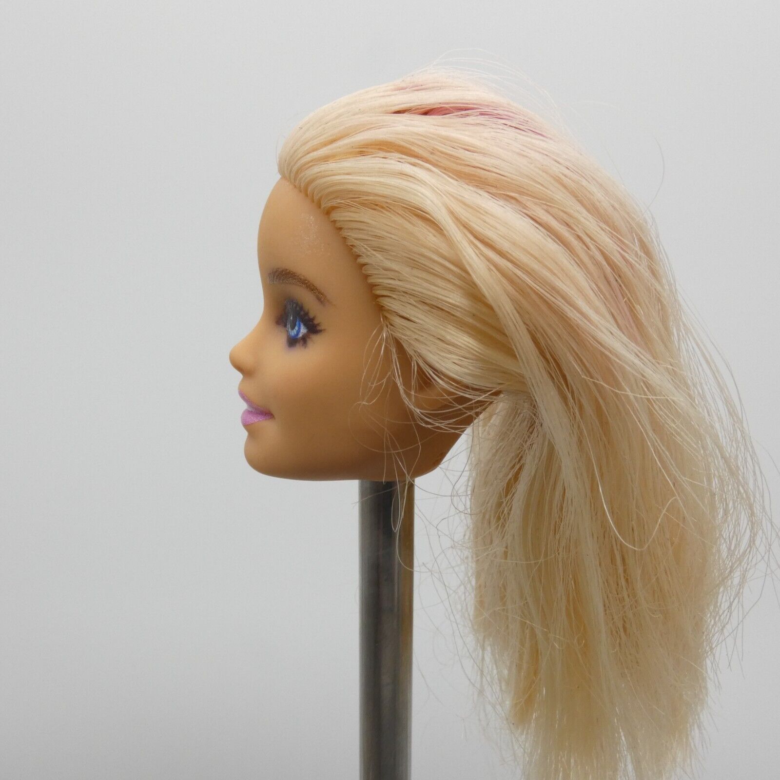 Barbie Had A Rough Night Doll Head Only Runny Mascara Pink Dyed Hair 2019 FWV25