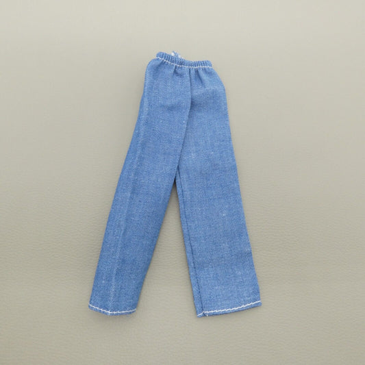 Barbie Doll Size Pants Blue Wide Leg Elastic Waist Fits Fashionistas MTM