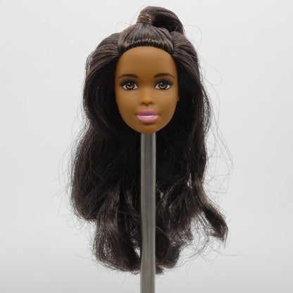 Barbie AA Play N Wash Pets Doll Head Only Asha Face Medium Skin Tone 2019 FXH12