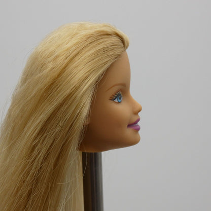 Barbie Style Doll Head Generation Girl Face Blonde Crimped Hair 2004 B6390