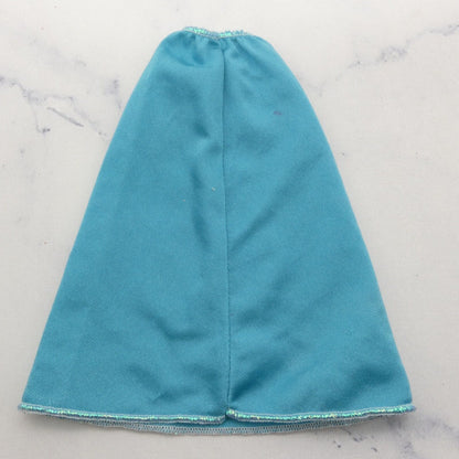 Barbie Doll Size Princess Skirt Teal Aqua Blue Full Length Elastic Waist