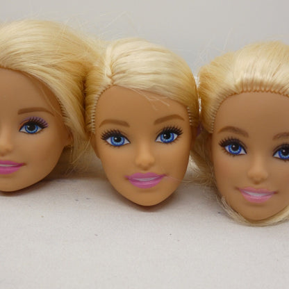 Barbie Doll Head Lot of 5 Heads Millie Face Blonde Blue Eyes Mattel JY13