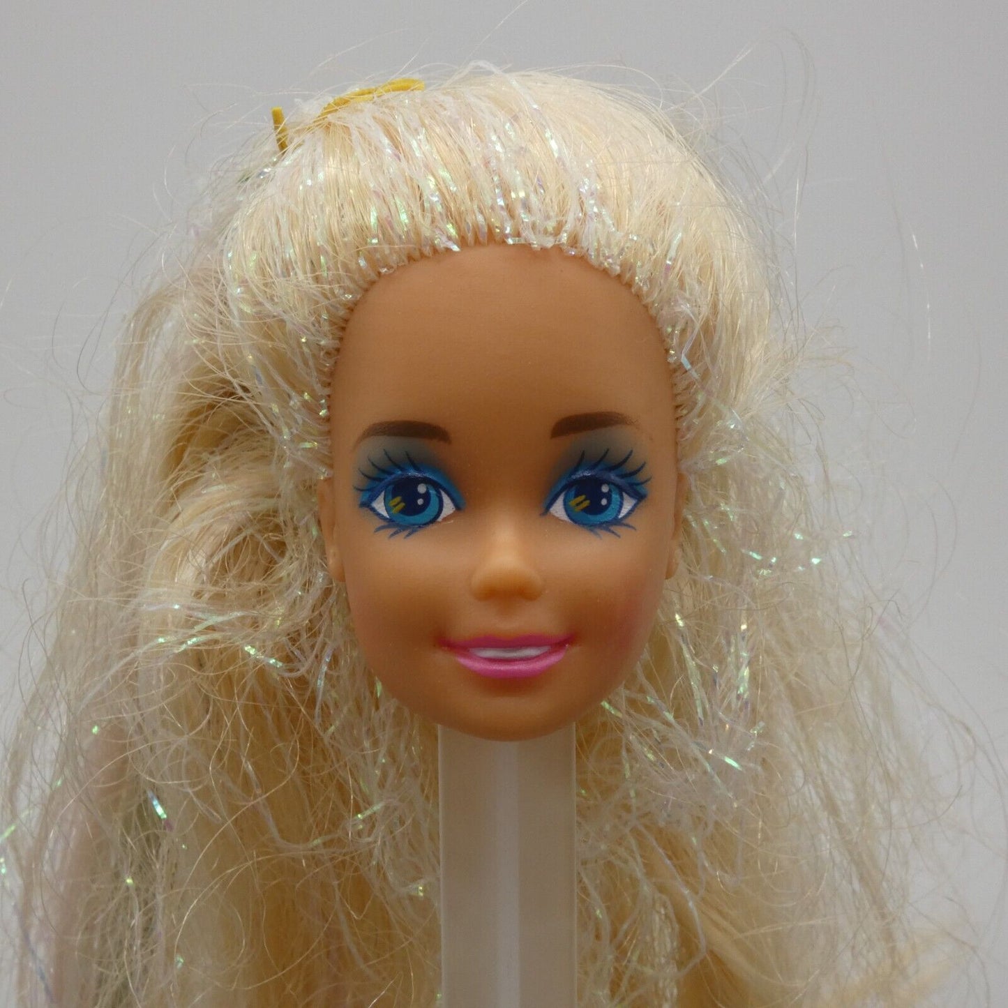 Barbie Mermaid Doll Head Only 1992 SuperStar Blonde Tinsel Hair 1434 Mattel