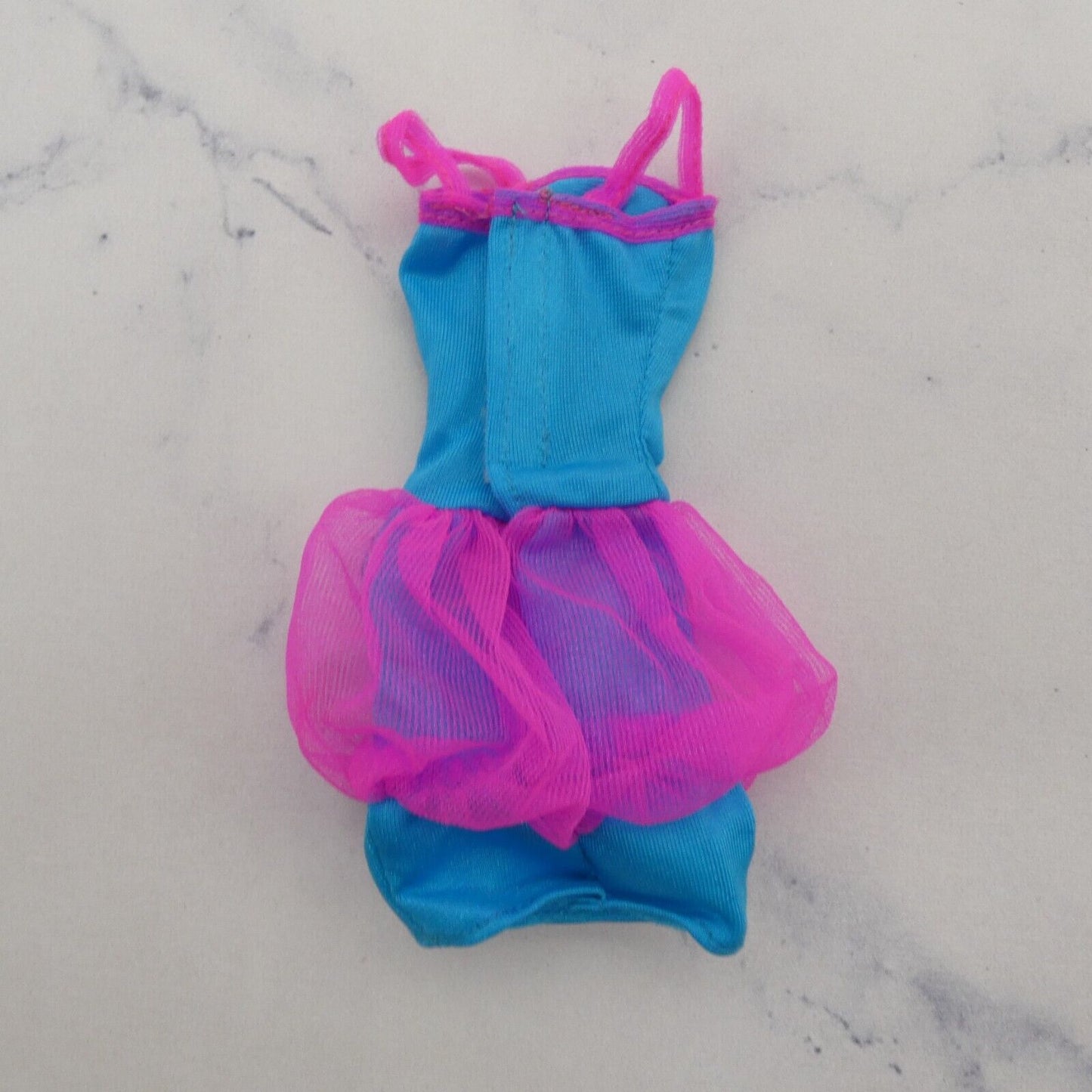 Barbie Doll Dress Turquoise Blue Sleeveless Tank Pink Accents