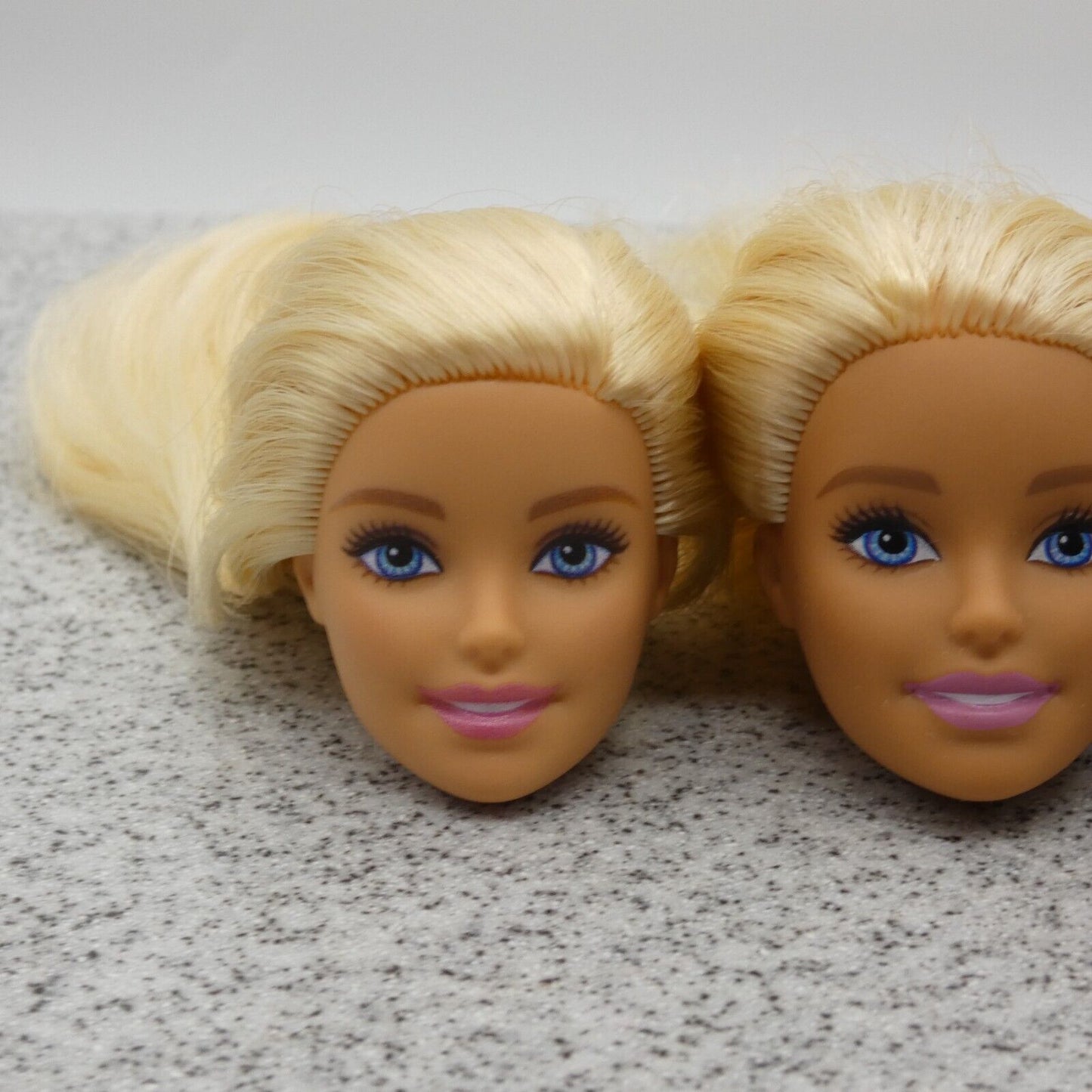 Barbie Doll Head Lot of 3 Millie Face Blonde Blue Eyes Medium Light Skin J291