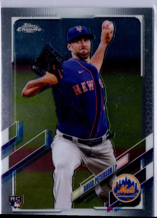 2021 Topps Chrome David Peterson Rookie New York Mets #133