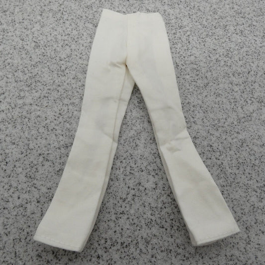 Barbie Doll Size Pants White Slacks Trousers Chinos Flared Leg Boot Cut Clone