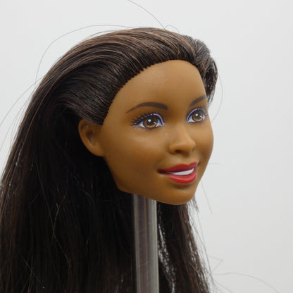 Barbie Holiday Wishes Doll Head AA Desiree Nikki Face Brown Hair 2016 DNJ48