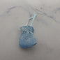 Barbie Doll Size Purse Baby Blue Cloth Fabric Handbag Ribbon Strap