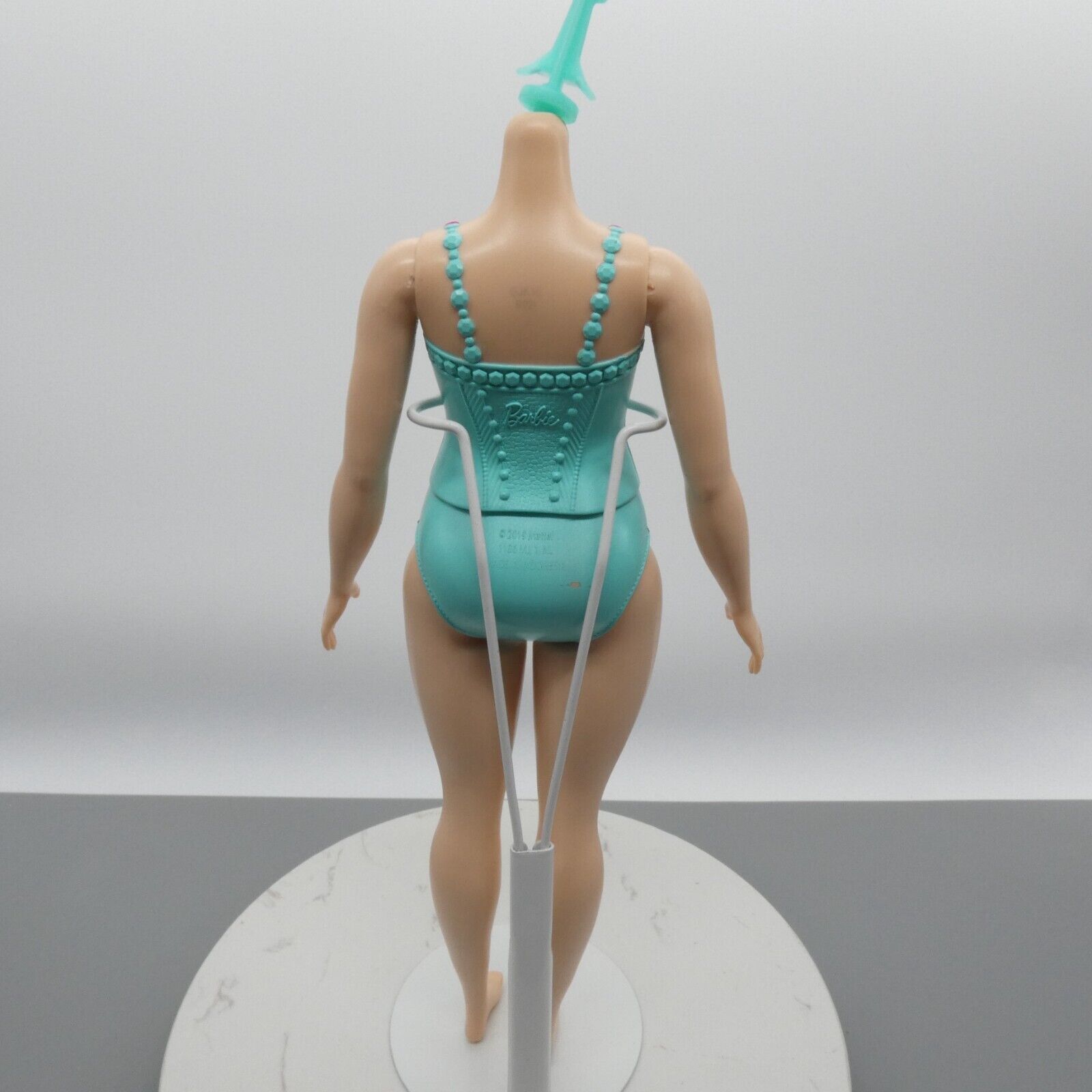 Barbie Dreamtopia Curvy Doll Body Only Turquoise Aqua Molded Bodysuit 2020 GJK16