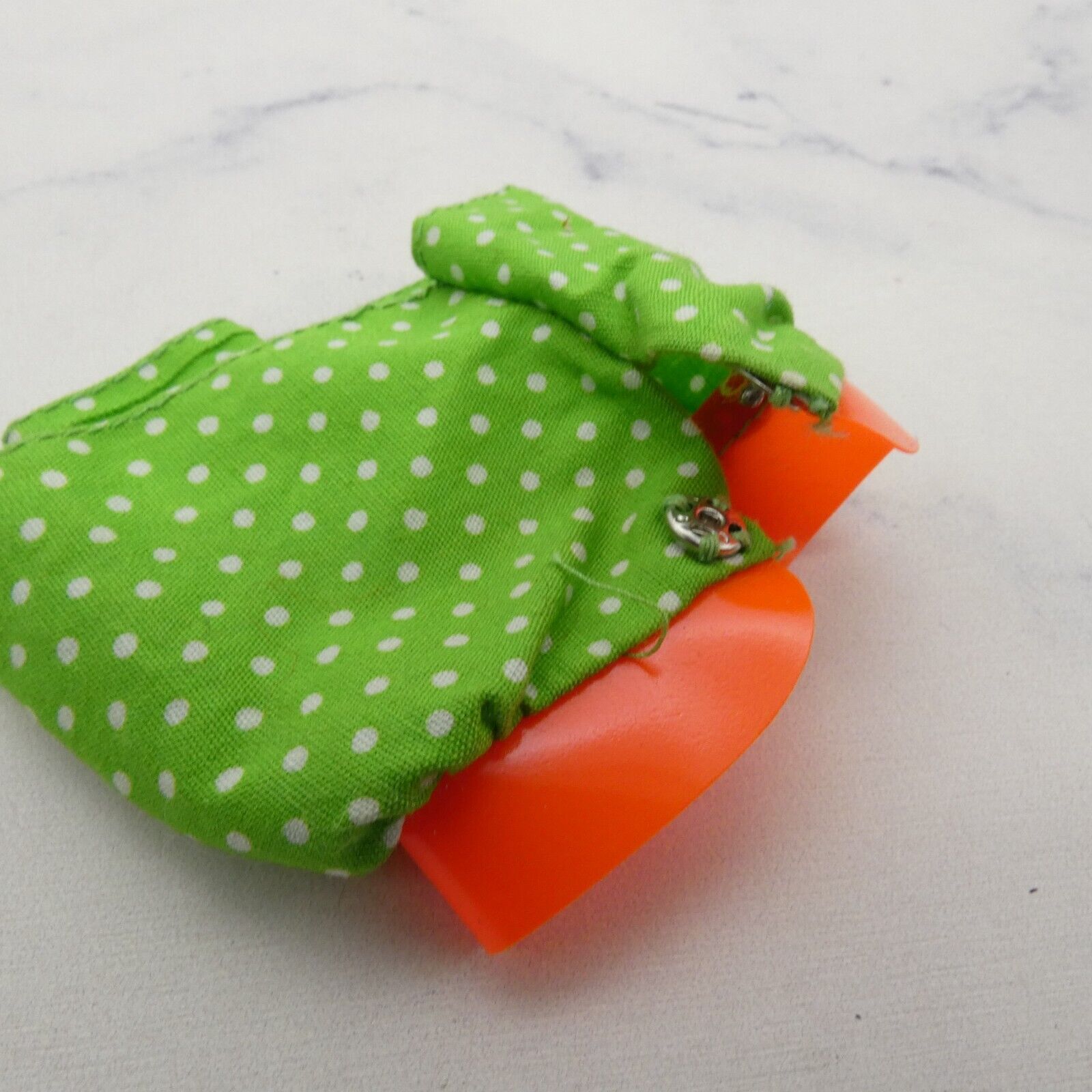 Skipper Sears Young Ideas Doll Mini Skirt Green White Polka Dot Orange Waistband