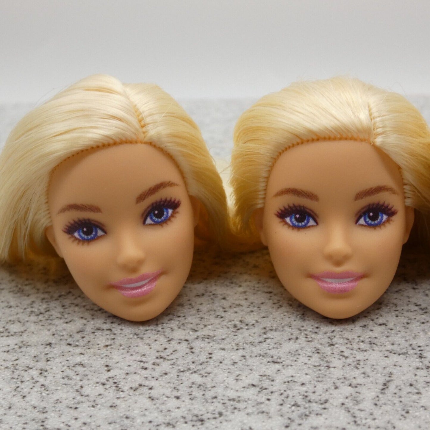 Barbie Fashionistas 193 Doll Head Lot of 3 Millie Face Blonde Medium Light HJT13