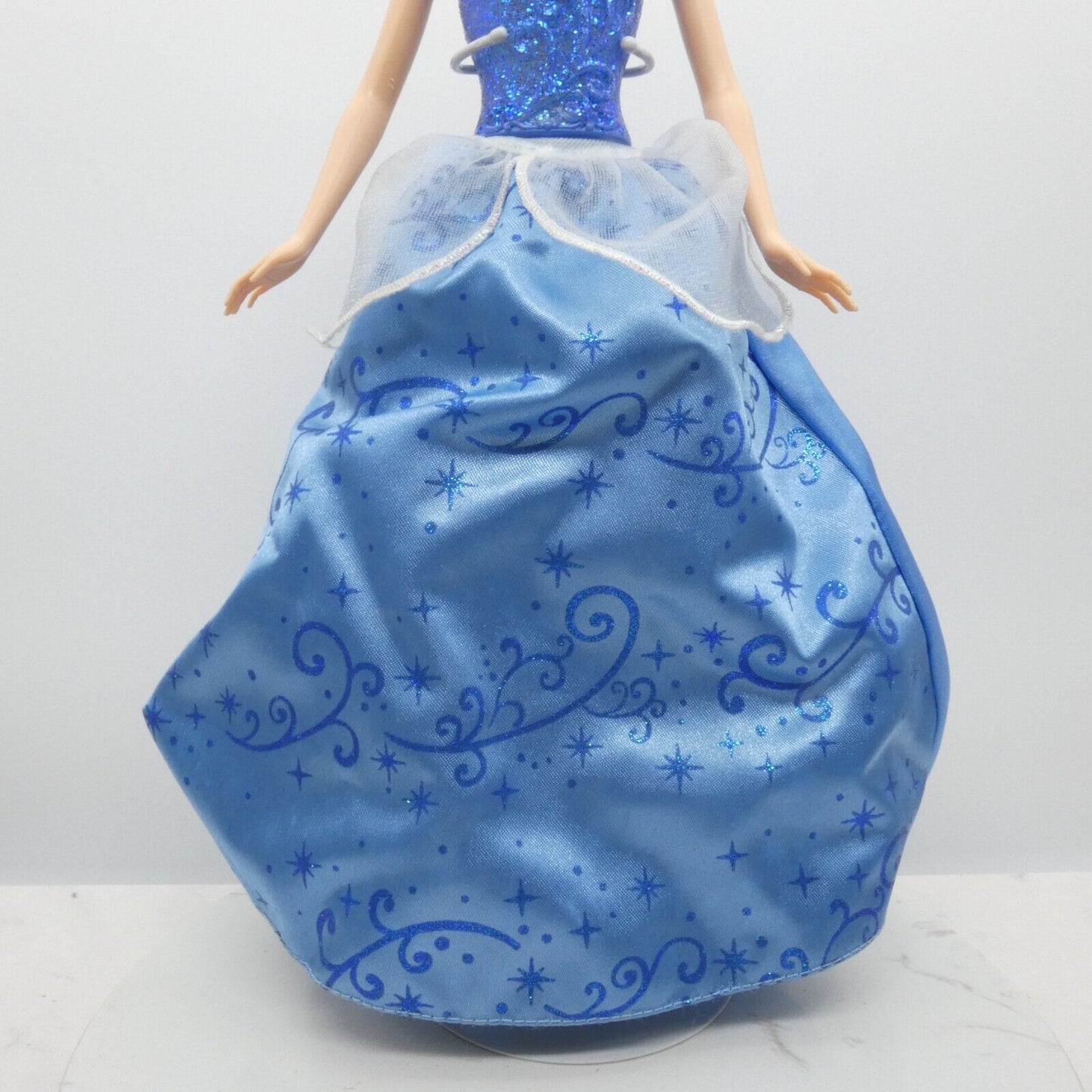 Disney Swirling Lights Cinderella Doll Body Skirt 2012 Mattel Works Lights Up