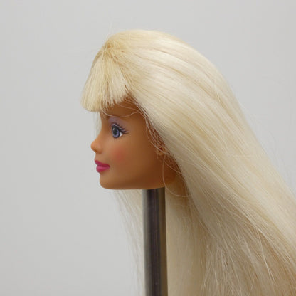 Barbie Bead Blast Doll Head Mackie Face Blonde Hair Medium Light Skin 18888