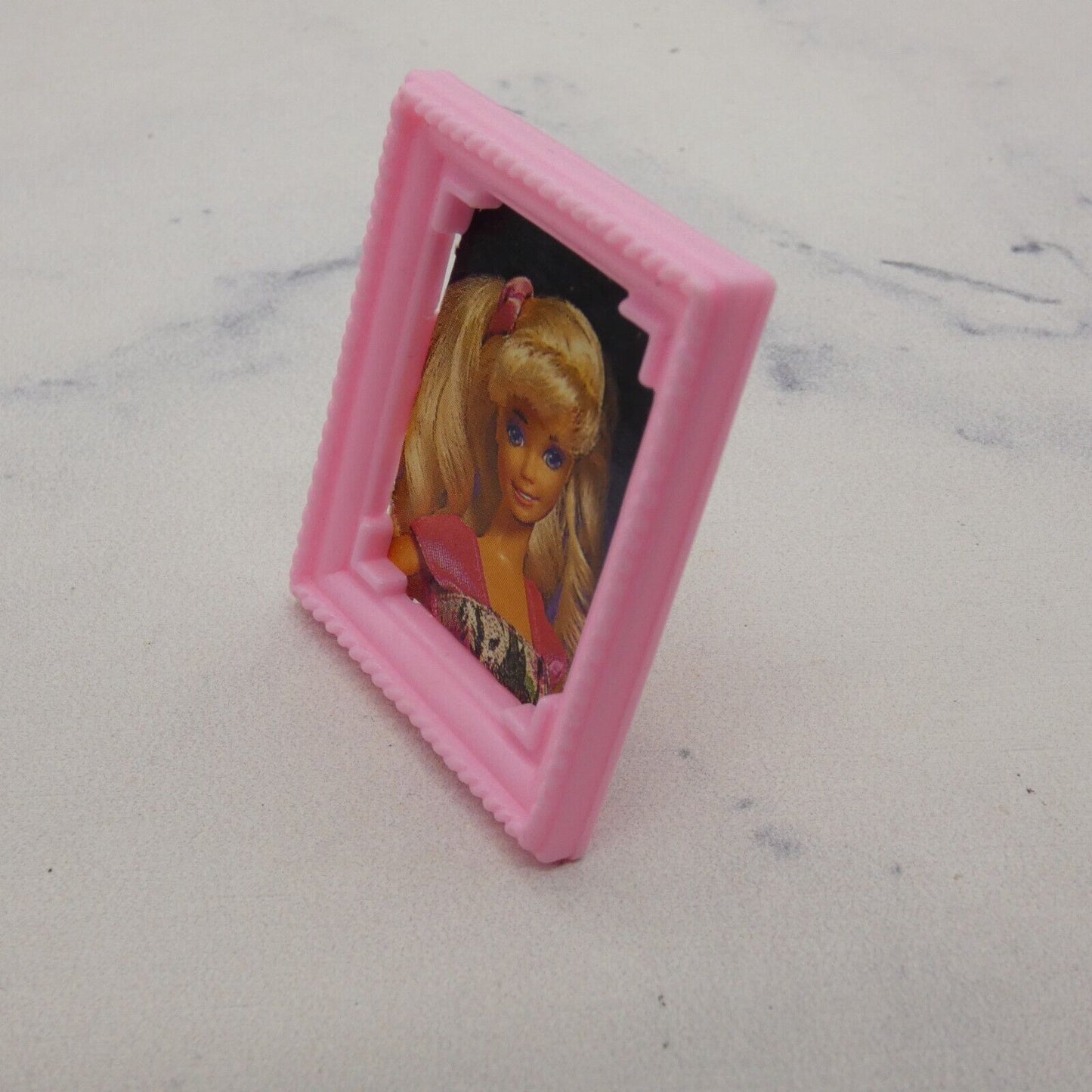 Barbie Doll Picture Frame Pink With Portrait Diorama Playset Accessory