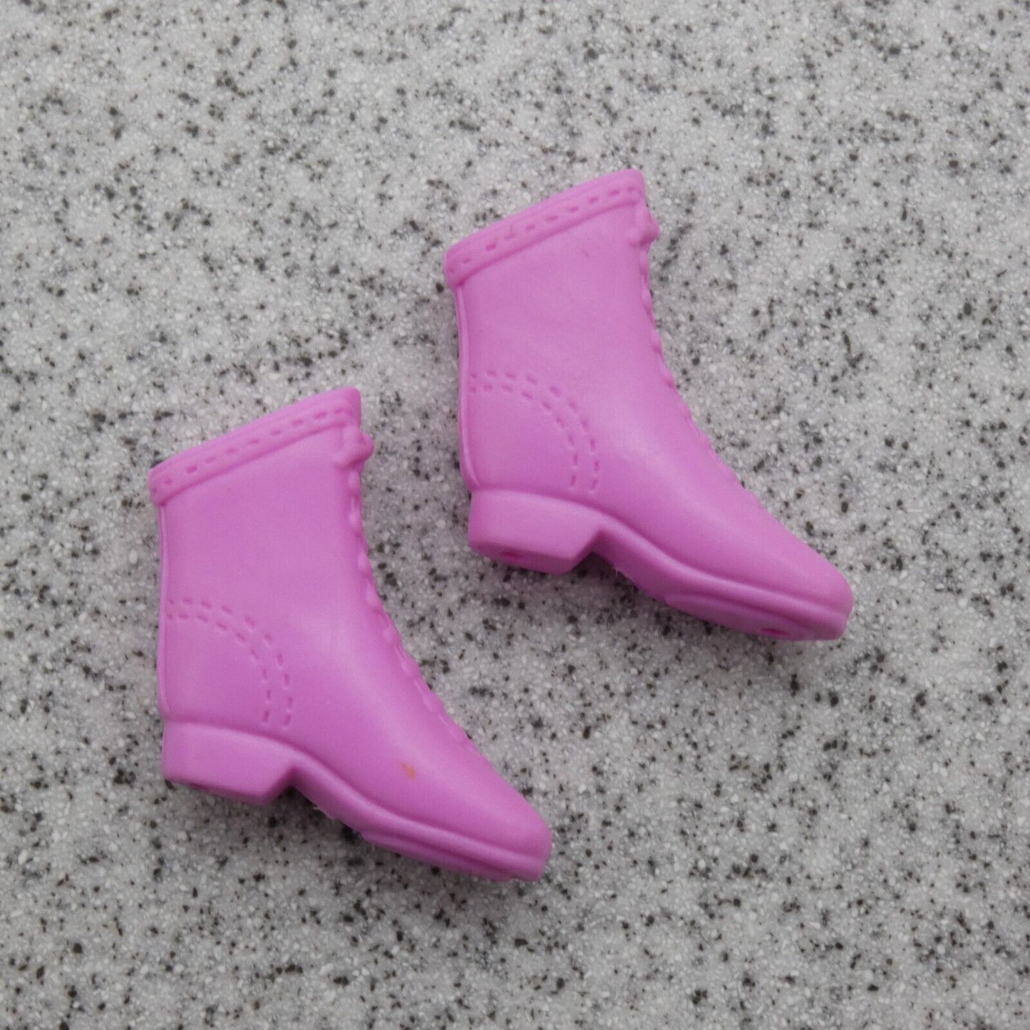 Barbie Doll Ice Skating Boots Shoes No Blades Pink High Top Laces