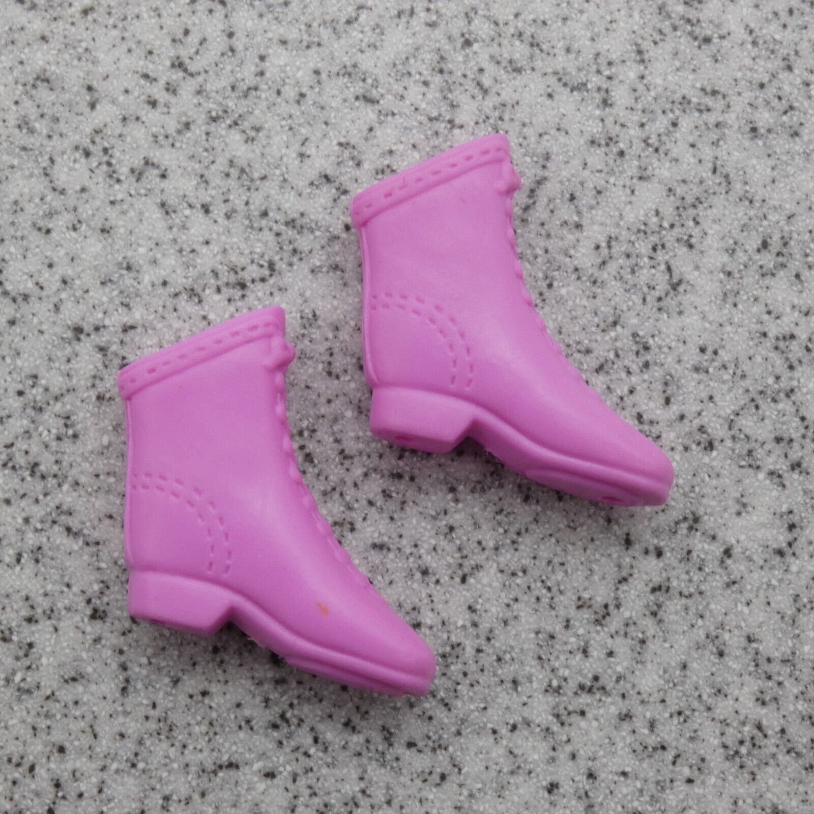 Barbie Doll Ice Skating Boots Shoes No Blades Pink High Top Laces