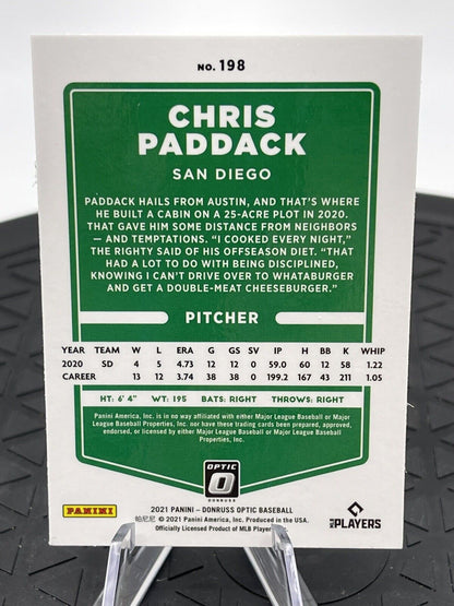 2021 Panini Donruss Optic Base #198 Chris Paddack San Diego Padres