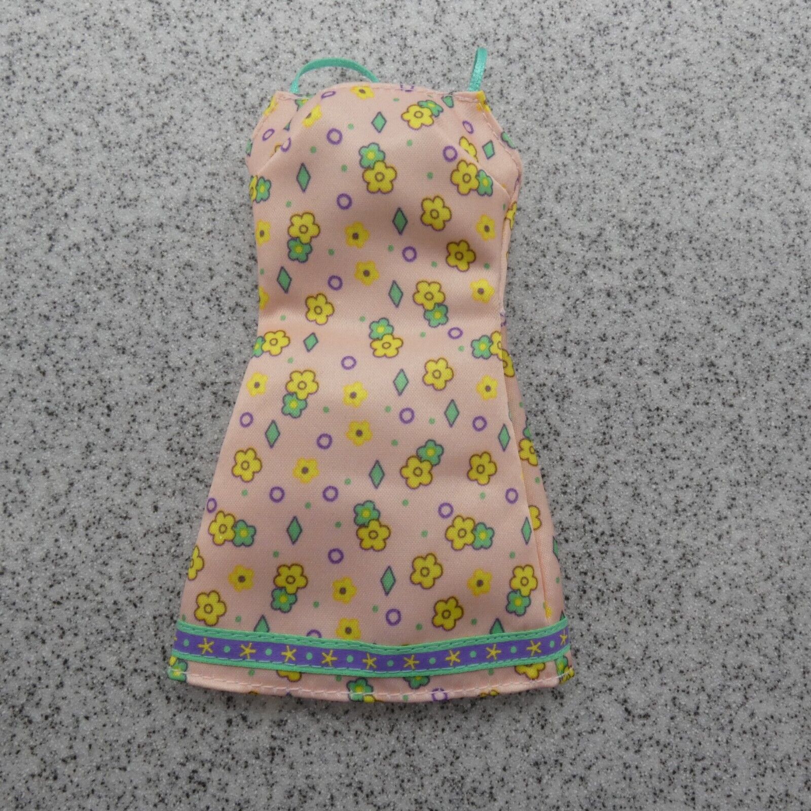 Barbie Doll Fashion Dress Light Pink Tank Sleeveless Floral Thin Strap Mattel