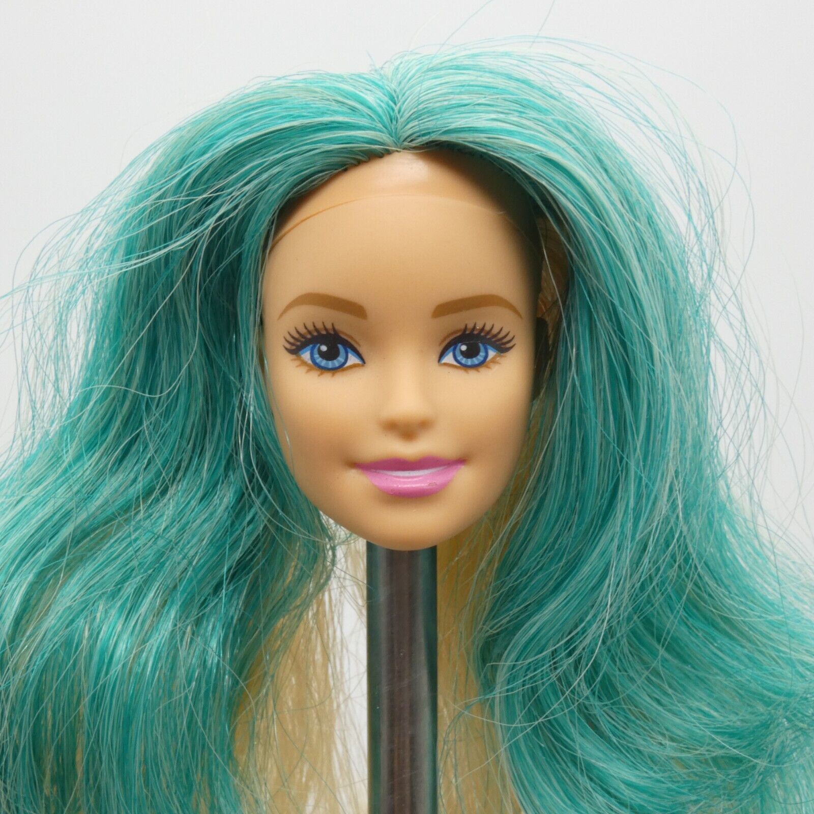 Barbie Day To Night Style Doll Head Millie Face Hair Change Teal Blonde DNR05