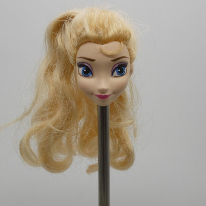 Disney Frozen Fever Elsa Birthday Doll Head Only Blonde Hair Light Skin DGF54