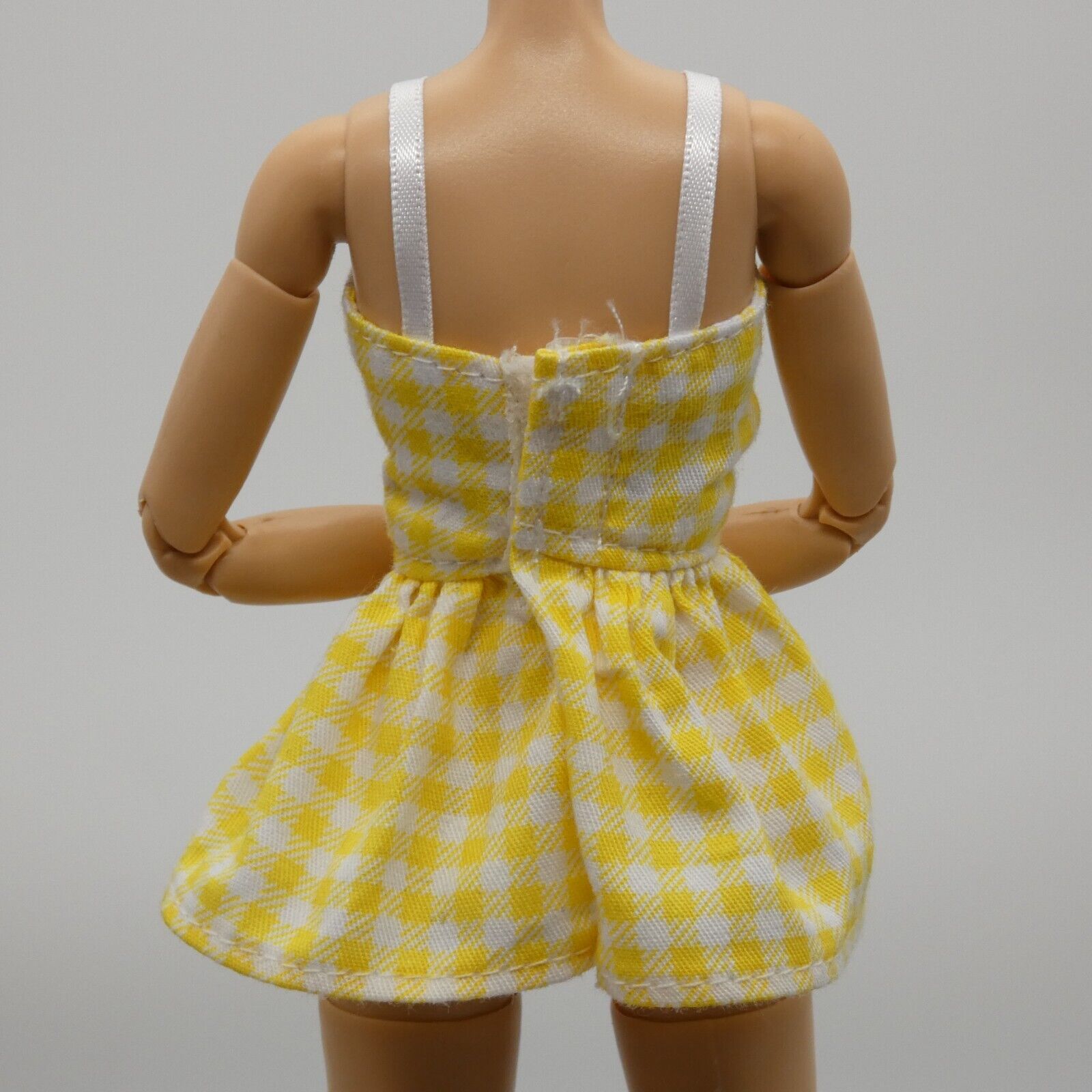 11 Inch Fashion Doll Top Yellow White Gingham Peplum Shirt Fits Made To Move