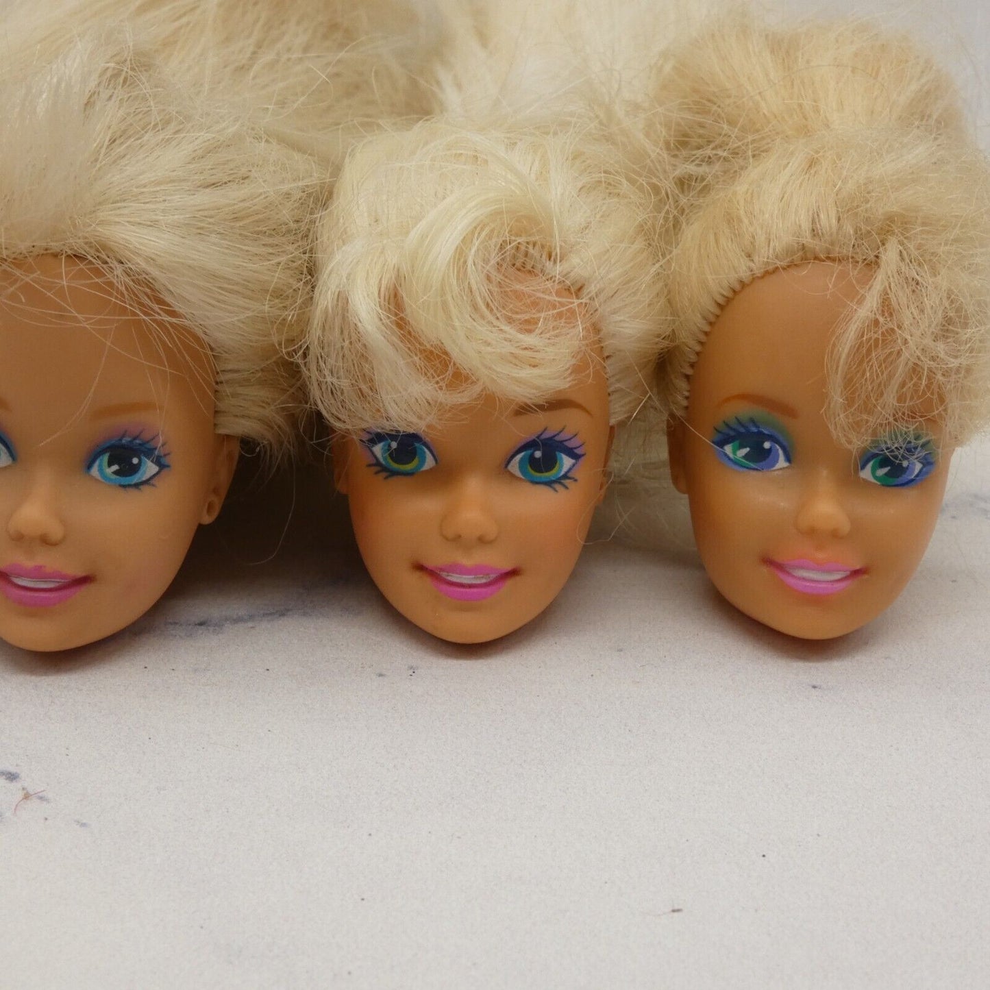 Barbie Doll Head Lot of 5 Heads SuperStar Long Blonde 80s 90s Mattel JY2