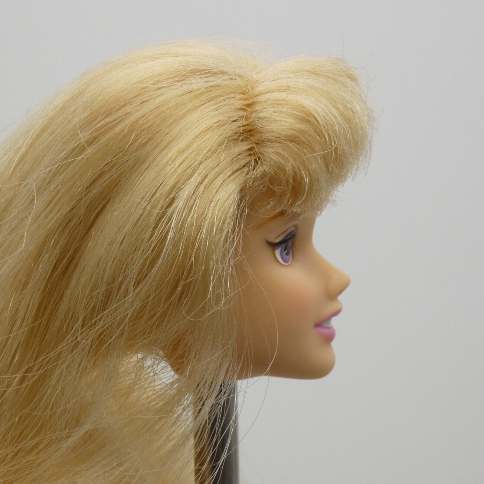 Disney Sleeping Beauty Princess Aurora Doll Head Blonde Purple Eyes