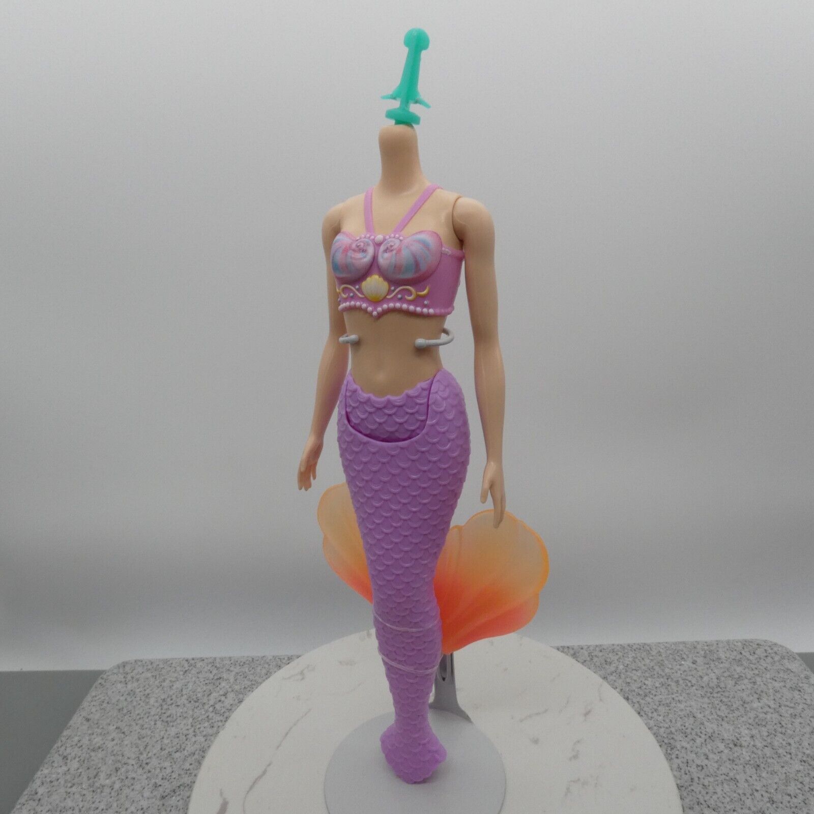 Barbie Dreamtopia Mermaid Doll Body Only Light Skin Pink Purple Tail 2023 HRR06