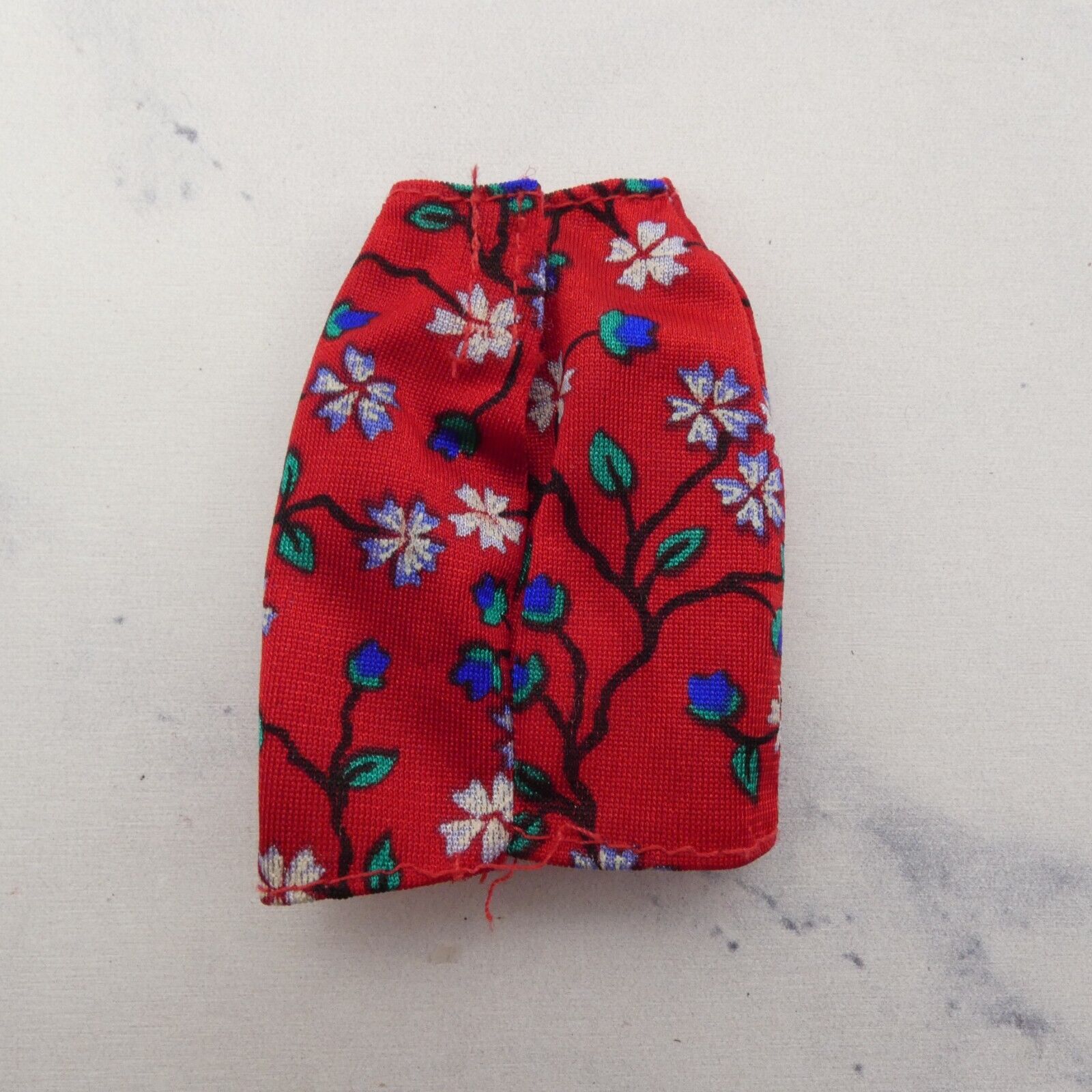 Barbie Doll Skirt Red Floral Print Mid Thigh Pencil Genuine Mattel Superstar