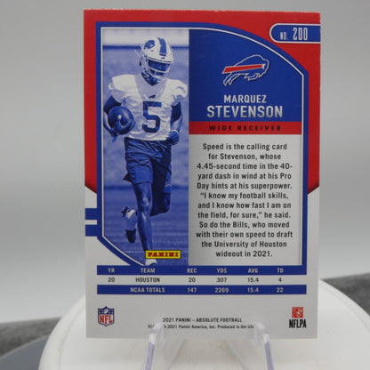 2021 Panini ABSOLUTE FOOTBALL MARQUEZ STEVENSON RC Buffalo Bills #200