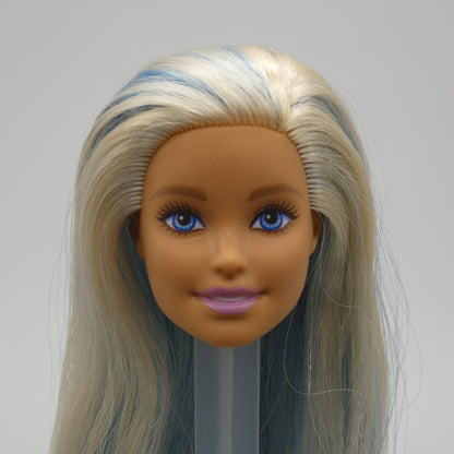 Barbie Fashionistas 120 Doll Head Only Millie White Blue Hair 2019 Mattel FXL53