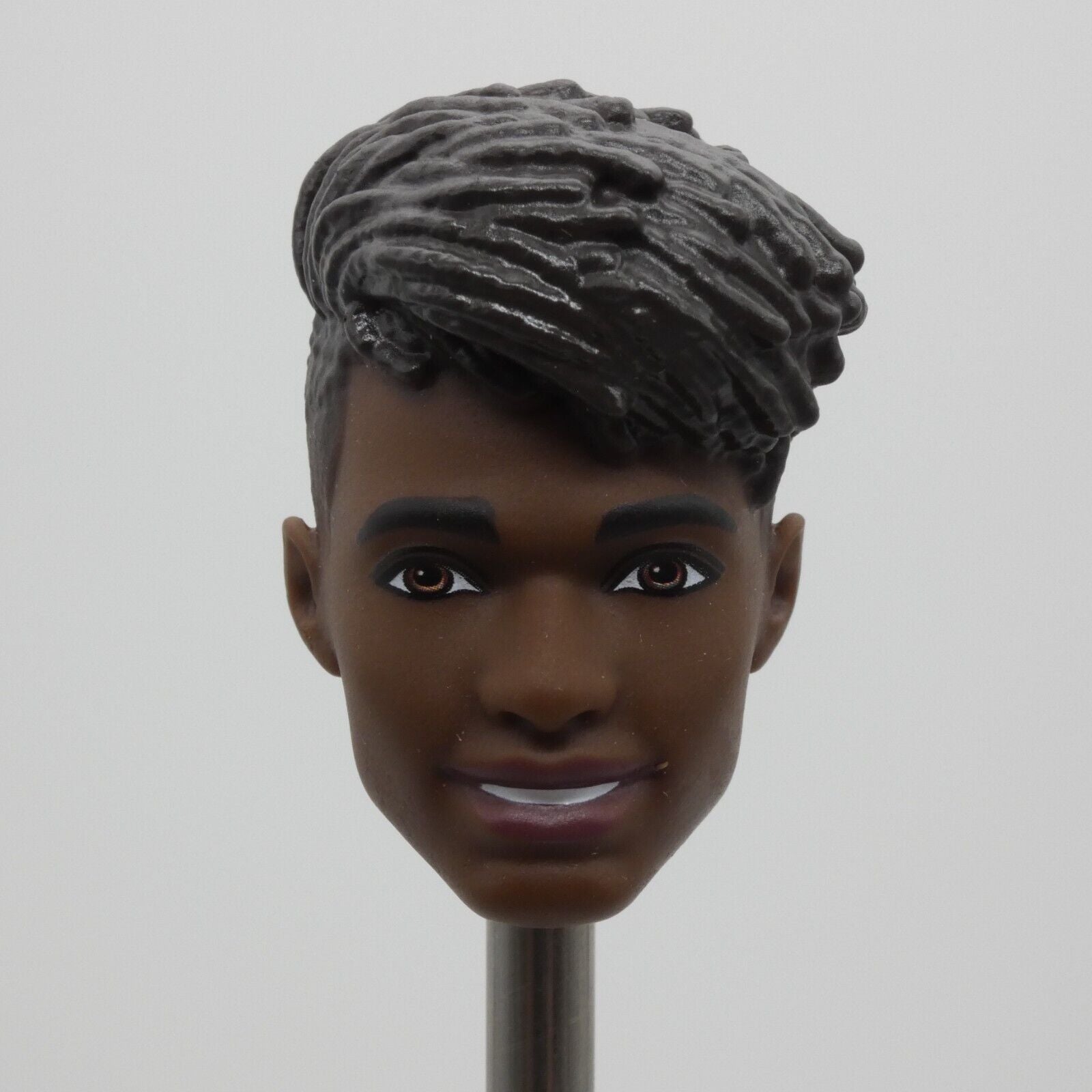 Barbie Fashionistas Ken Doll Head Spiky Quiff AA Dark Skin Tone 2022 HBV03