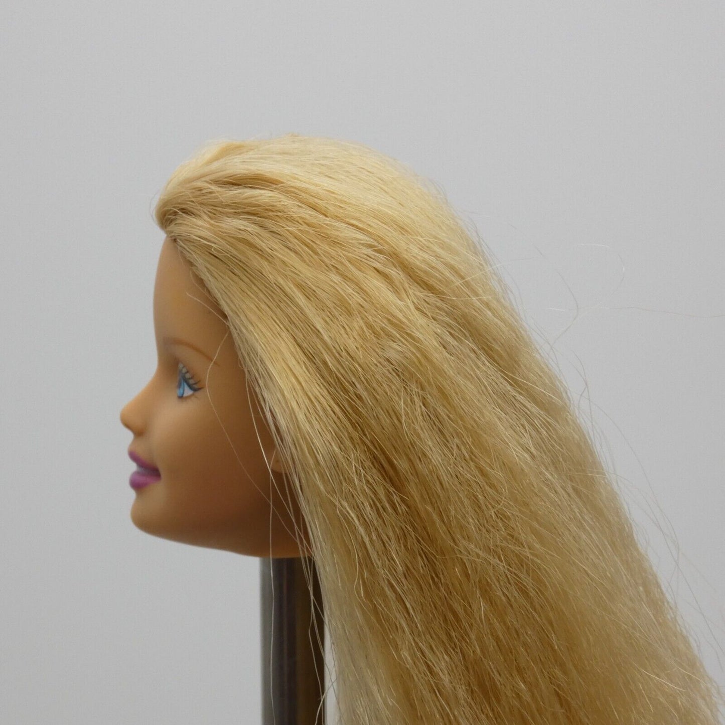 Barbie Style Doll Head Generation Girl Face Blonde Crimped Hair 2004 B6390