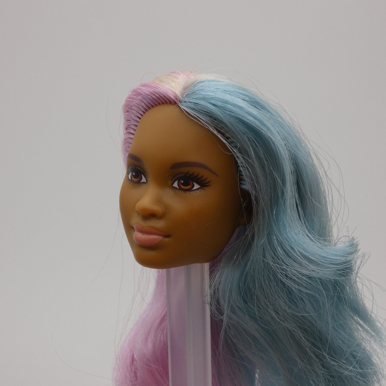 Barbie Fashionistas 42 Doll Head Only AA Grace Mbili Purple Blue Hair 2016 DTF05