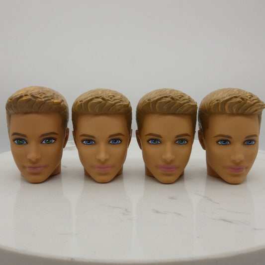 Barbie Prince Kieran Ken Ryan Doll 4 Heads Blonde Molded Hair Medium Light Skin