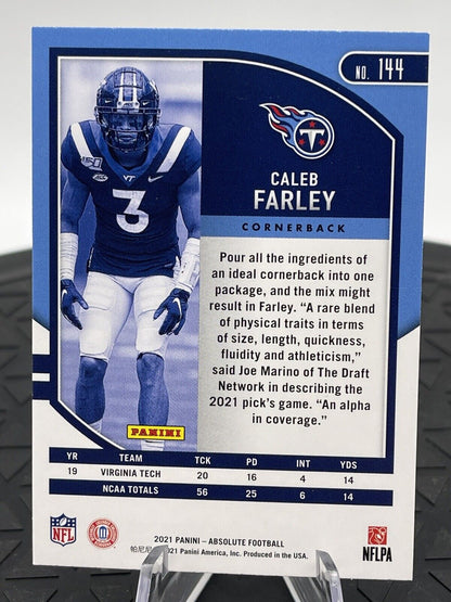 2021 Panini Absolute #144 Caleb Farley BASE ROOKIE RC