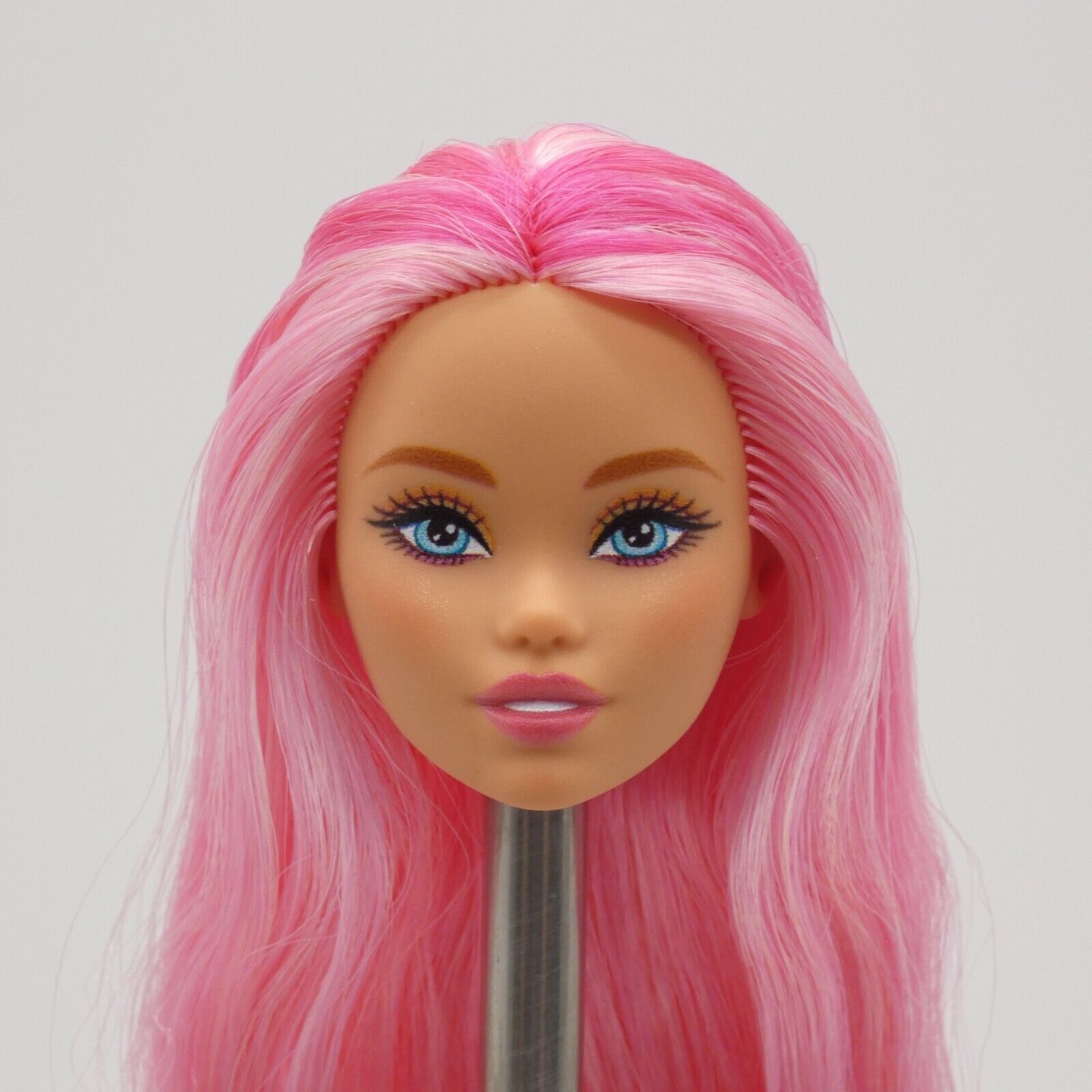 Barbie Dreamtopia Mermaid Doll Head Odile Face Pink Hair Open Mouth 2024 HRR05 A