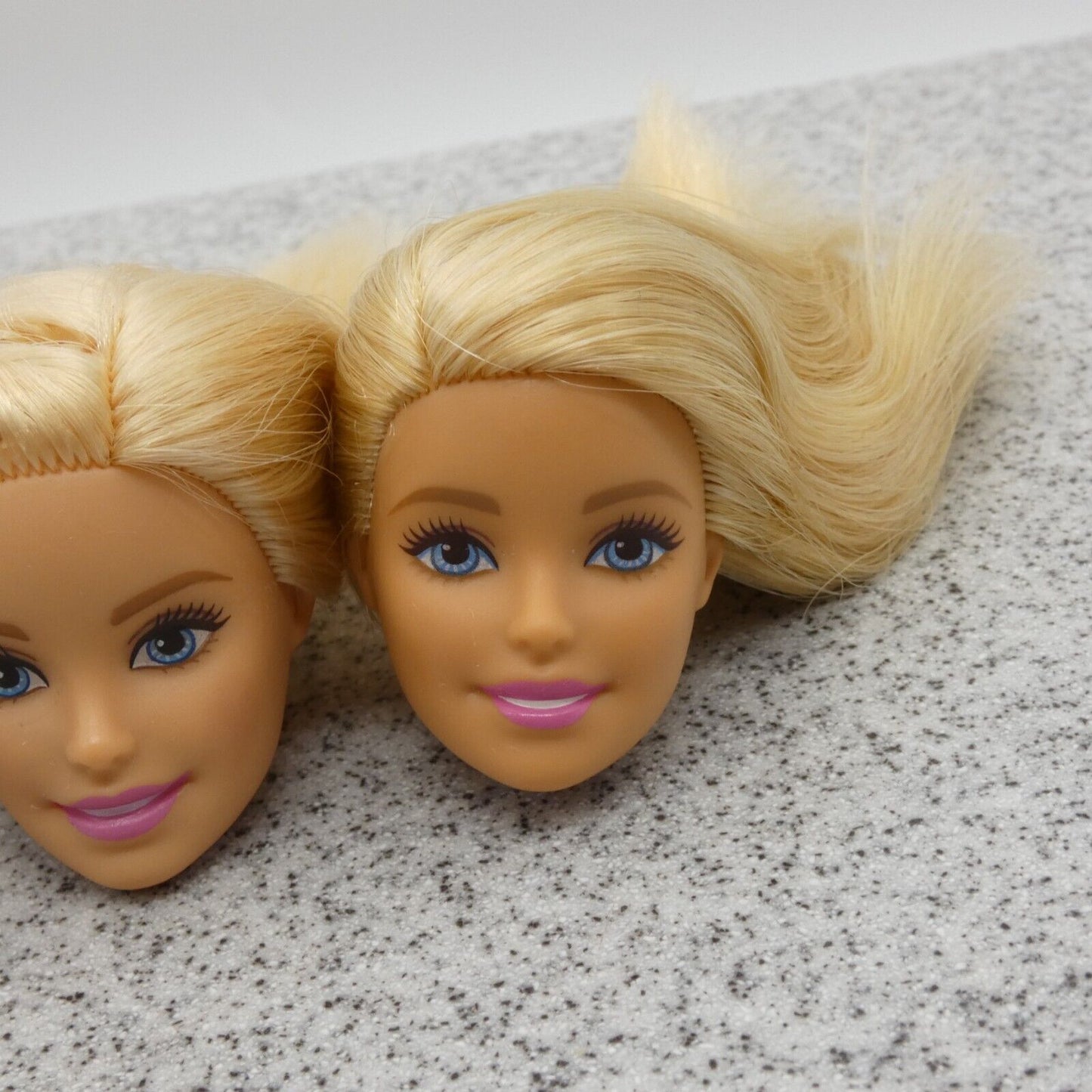 Barbie Doll Head Lot of 3 Millie Face Blonde Blue Eyes Medium Light Skin J292