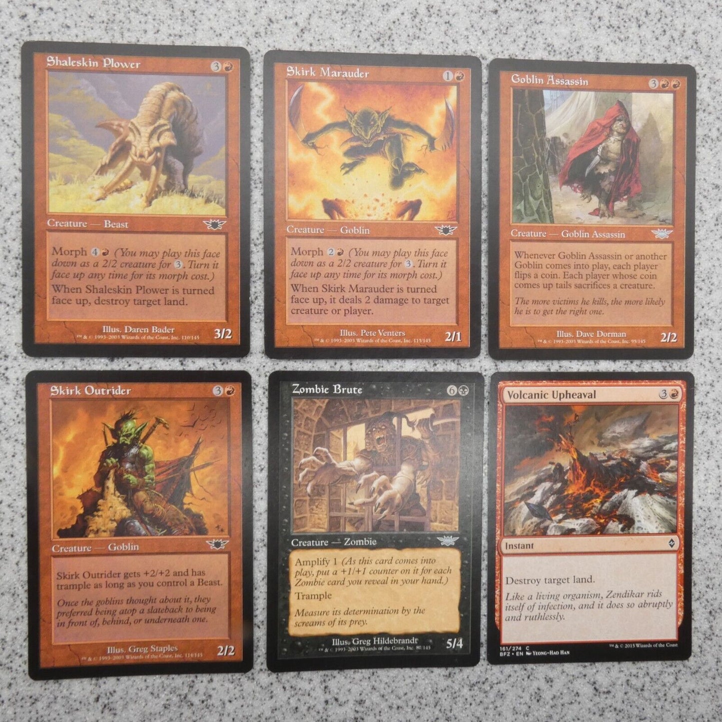 Lot of 6 MAGIC The Gathering Cards Legions Set Builder Starter Pack MTG A10