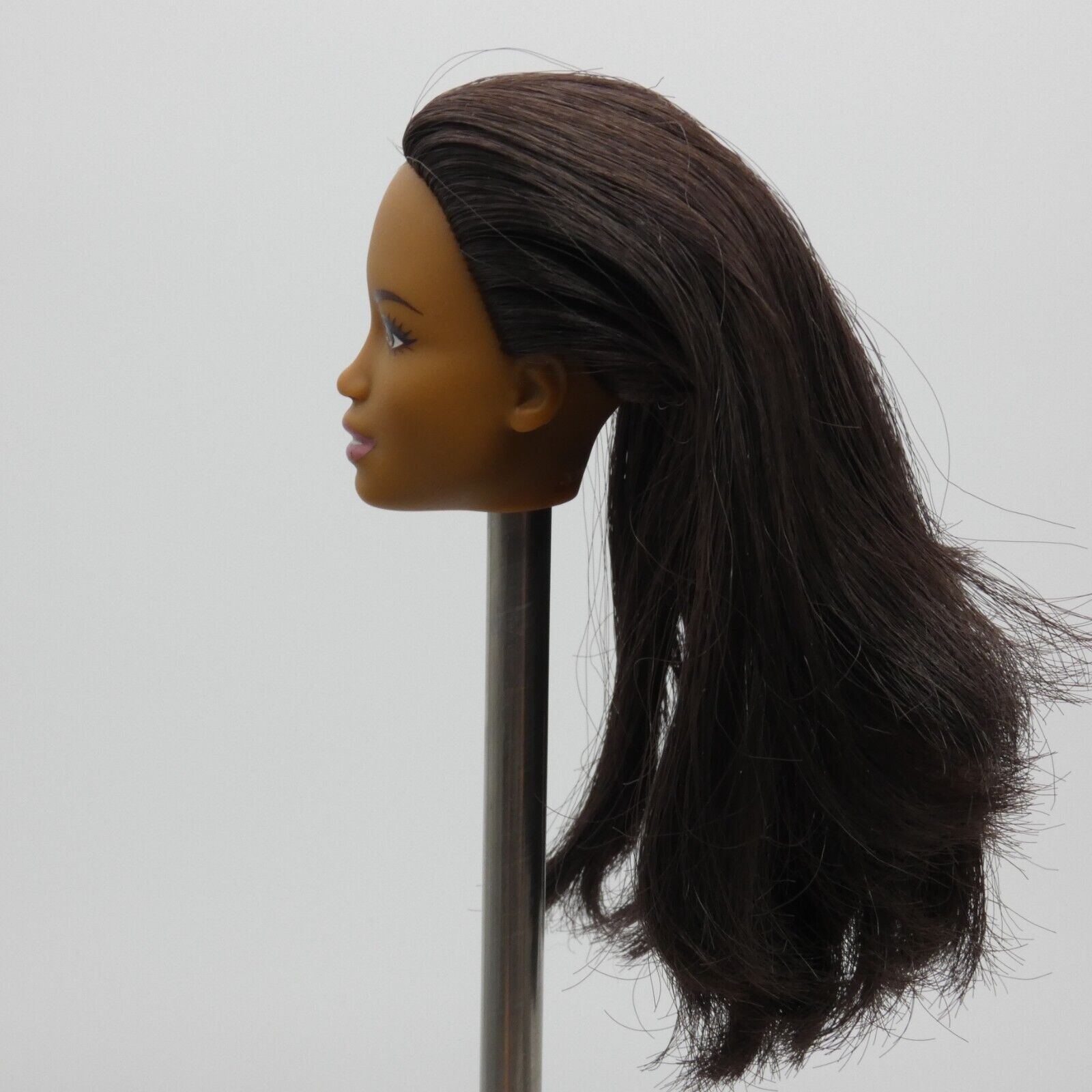 Barbie African American Kim Face Doll Head Medium Skin Grayola Color 2018 FPH91